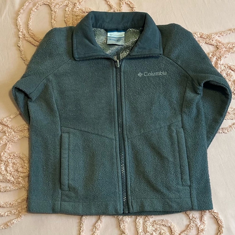 Columbia Charcoal Full-Zip Fleece XXS 4-5 Jacket ❄️